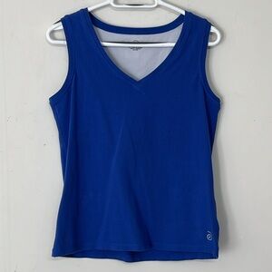 🌞 Be Inspired Royal Blue v-neck tank top camisole Built-in bra sleeveles L